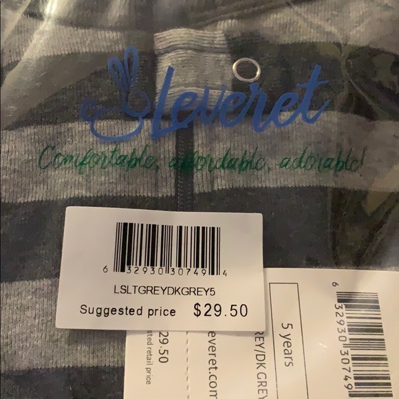 Leveret Other - 5T striped pajamas